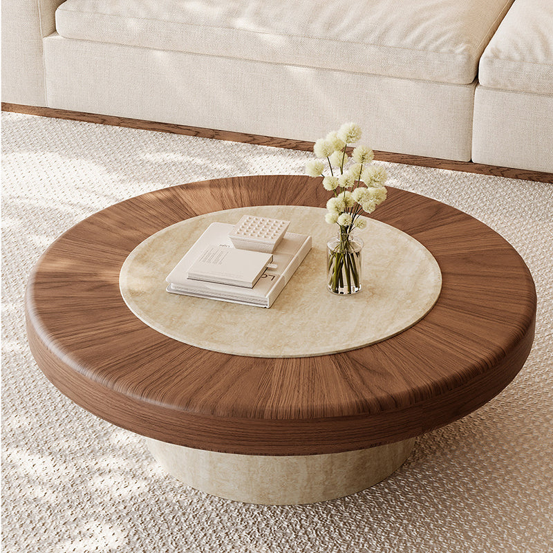 Stone-Texture Pedestal Round Table 9