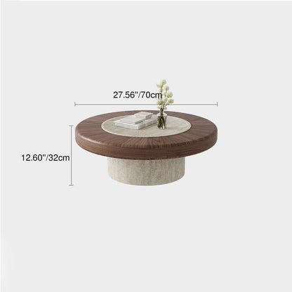 Stone-Texture Pedestal Round Table 3