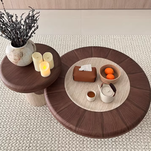 Stone-Texture Pedestal Round Table 11