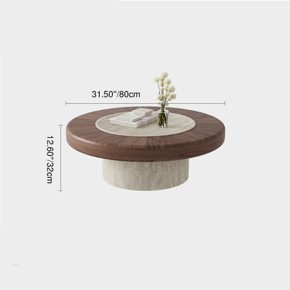 Stone-Texture Pedestal Round Table 4