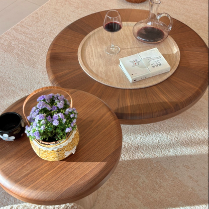 Stone-Texture Pedestal Round Table 6