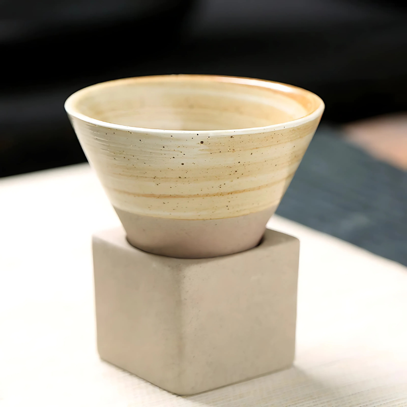 Coffee Cups with Holder, Dishwasher Safe Cup Set for Coffee and Tea
