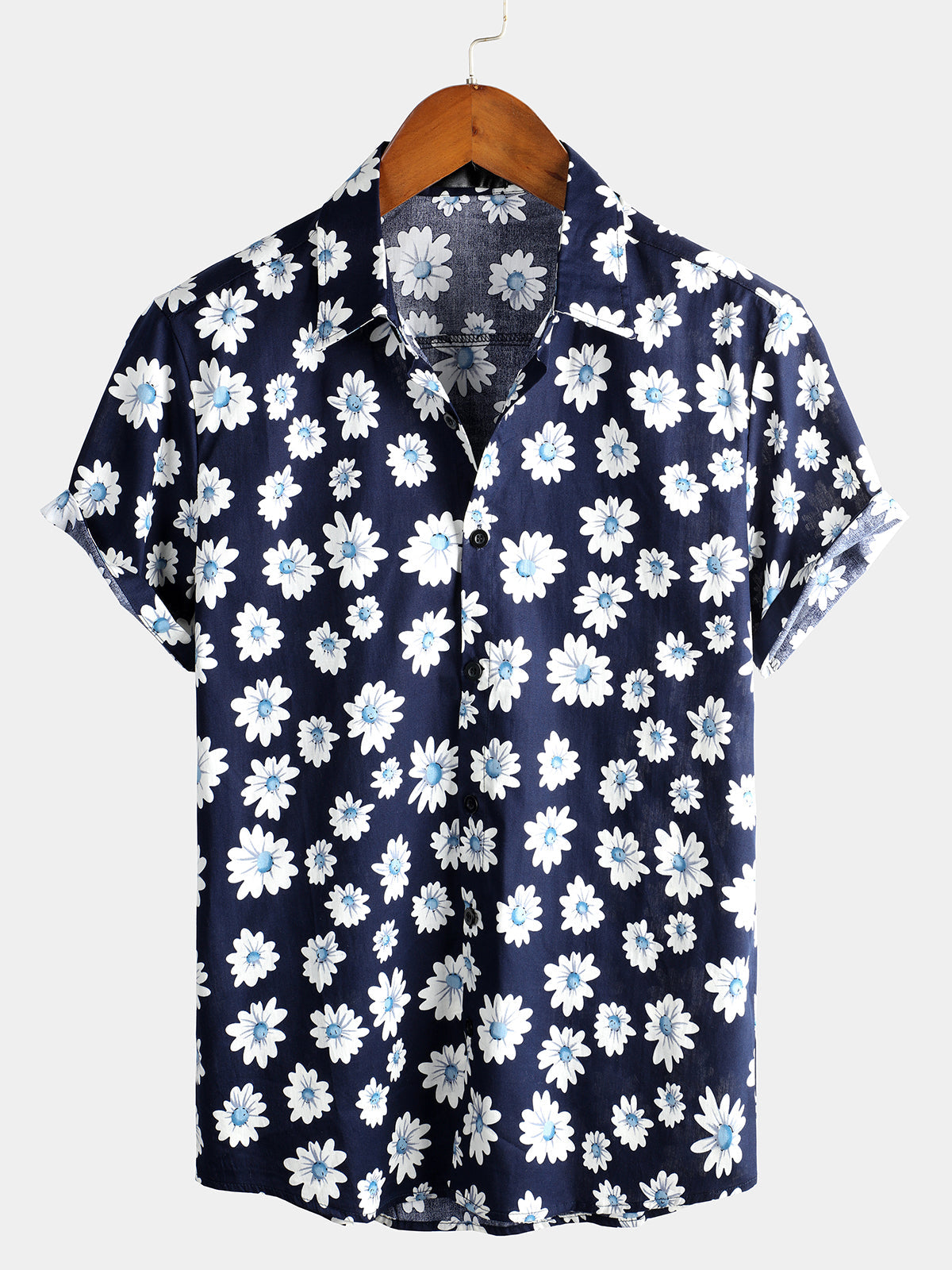 Hawaiian Shirt for Men, Mens Floral Shirt Short Sleeve Button Up – image 6