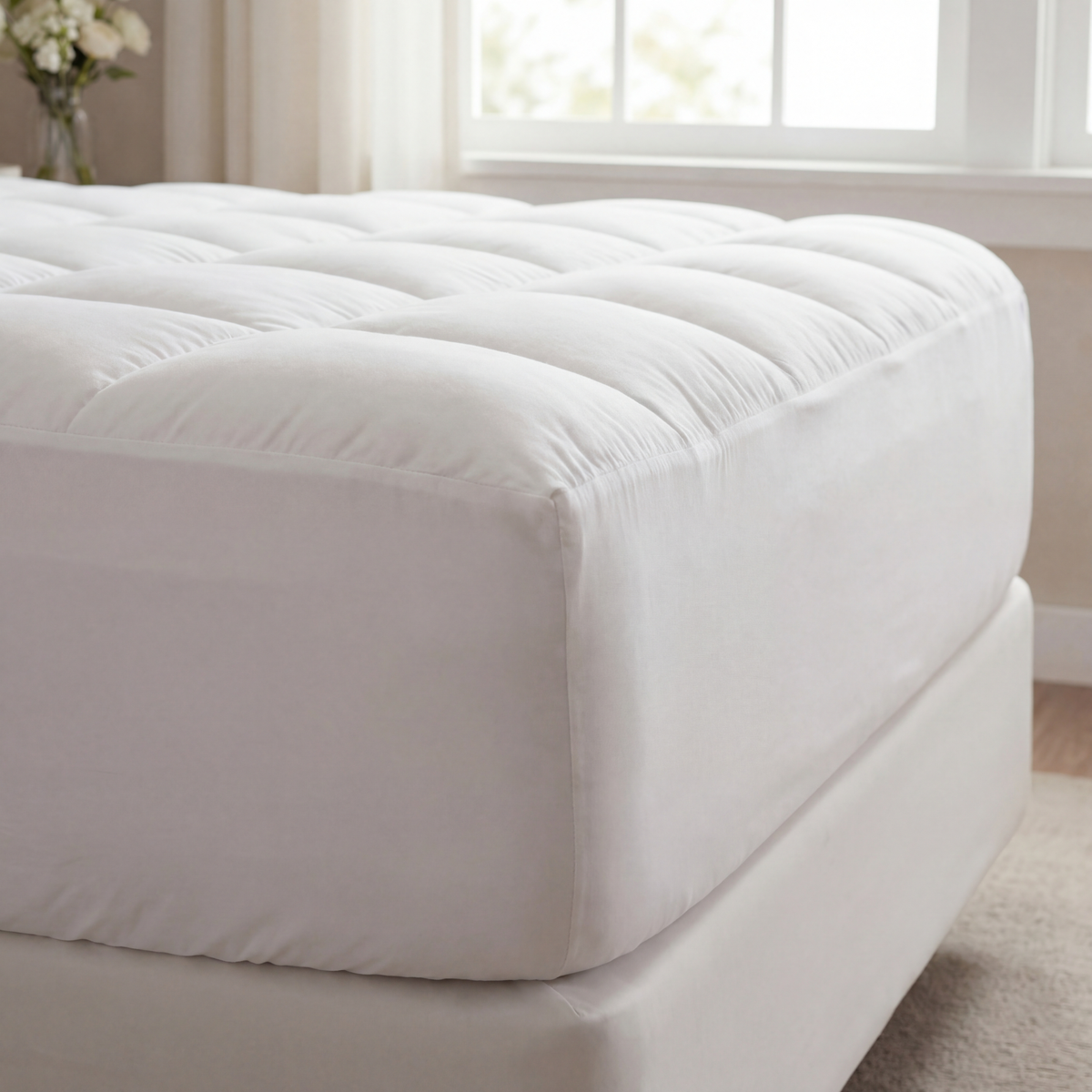 Mattress Topper with Removable Cover, Soft Mattress Pad for Twin to California King – image 7