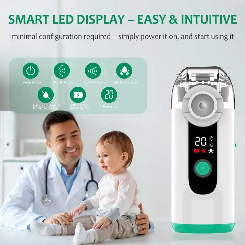 Portable Nebulizer Machine, Saline Mist Inhaler for Home and Travel
