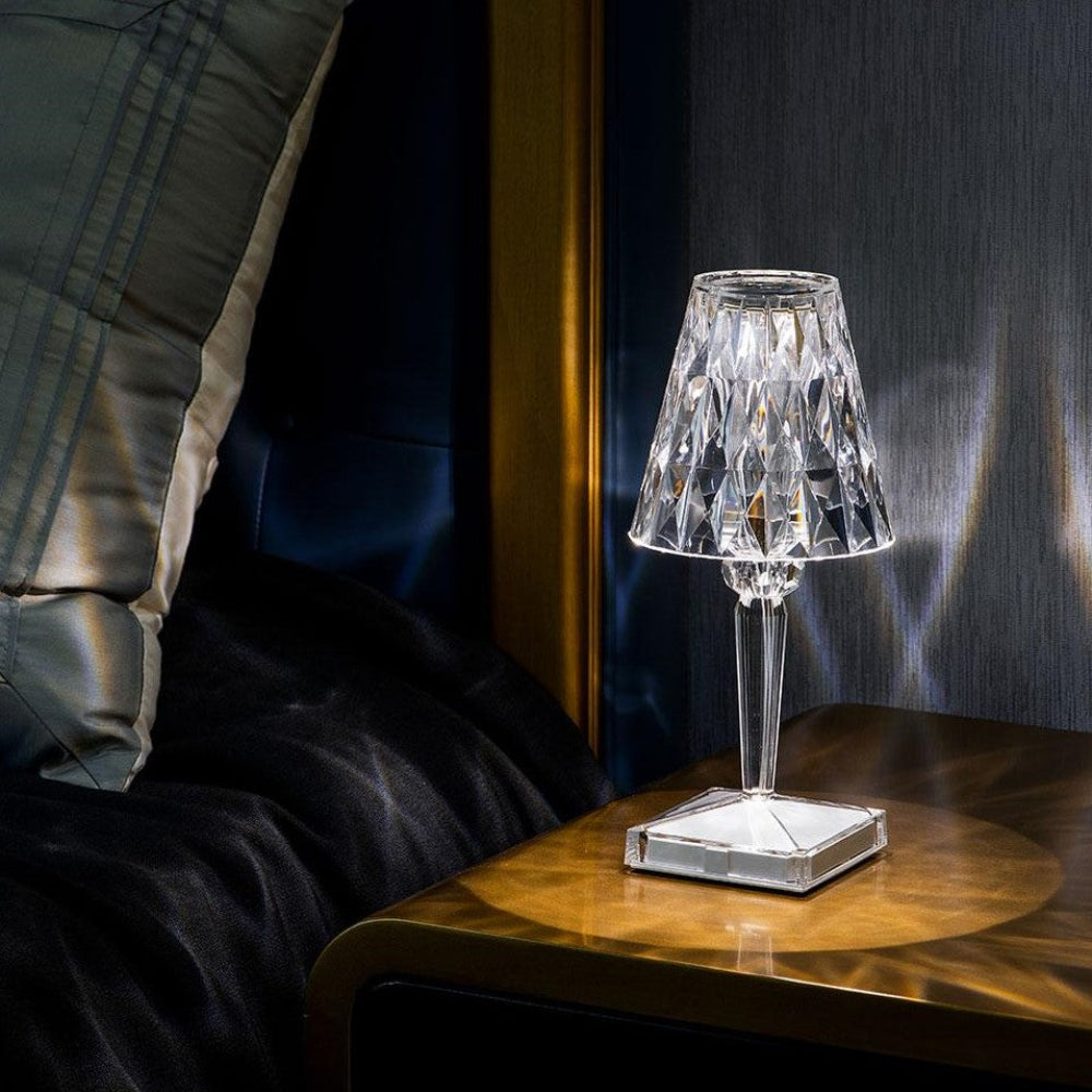 Crystal Table Lamps, Bedside Lamp for Bedroom and Living Room