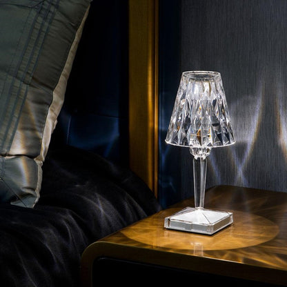 Crystal Table Lamps, Bedside Lamp for Bedroom and Living Room
