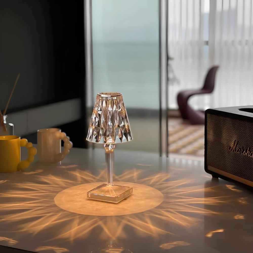 Crystal Table Lamps, Bedside Lamp for Bedroom and Living Room – image 9