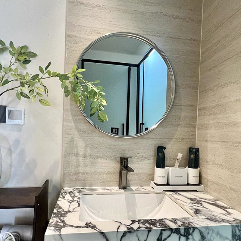 Stainless Steel Frame Wall Mirror 0