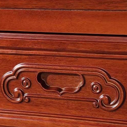 Carved Rubberwood Nightstand 7
