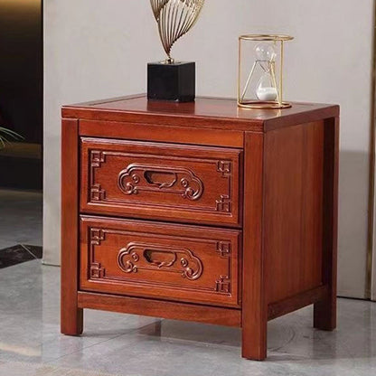 Carved Rubberwood Nightstand 10