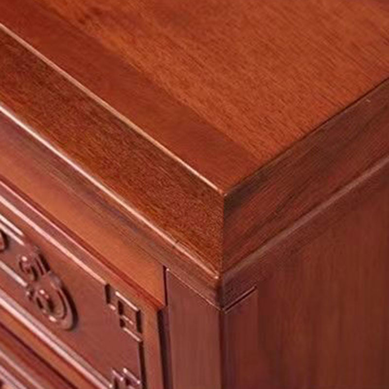 Carved Rubberwood Nightstand 6