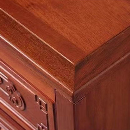 Carved Rubberwood Nightstand 6