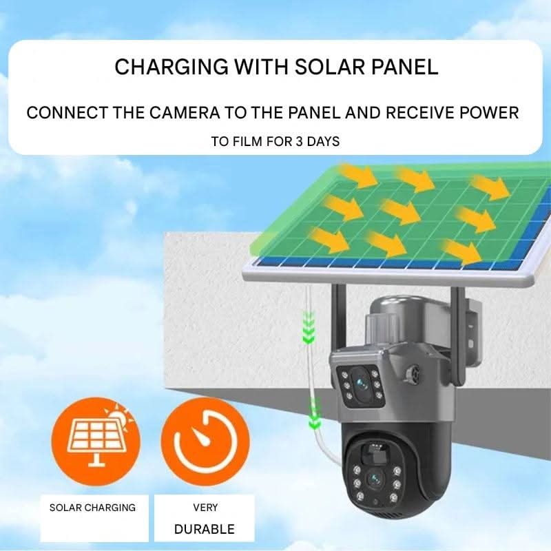 Solar Security Camera, 4K Wireless Outdoor Security Camera with Dual Lens and 10x Zoom – image 6