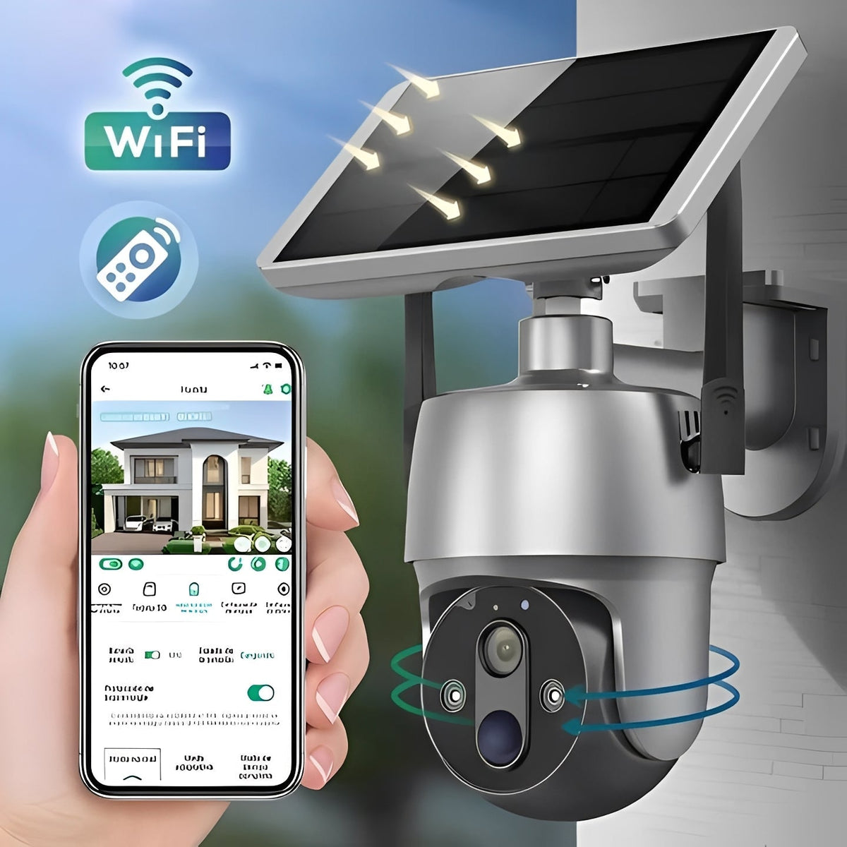Home Security Camera Outdoor, Solar Powered Security Camera with Night Vision – image 4