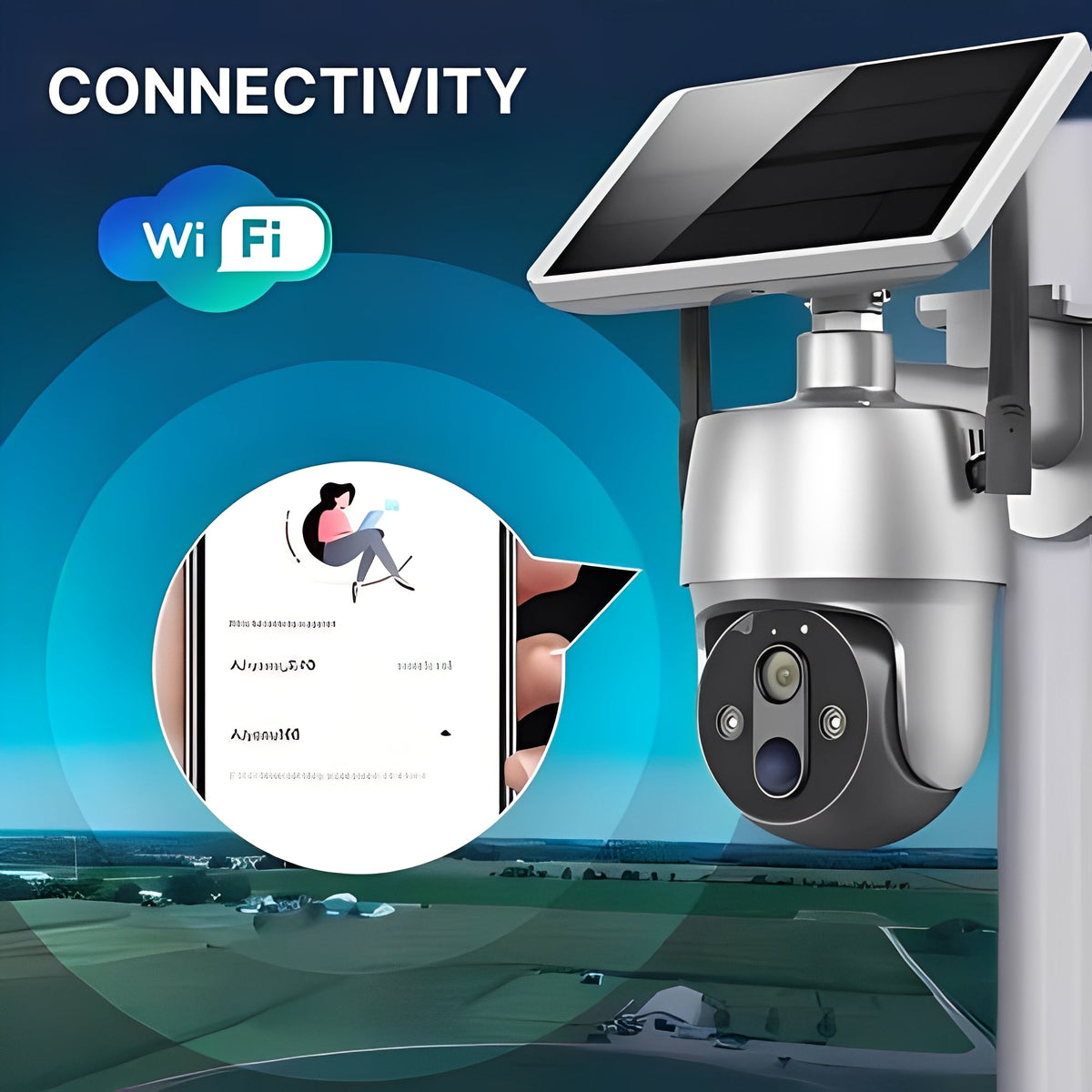 Home Security Camera Outdoor, Solar Powered Security Camera with Night Vision – image 6