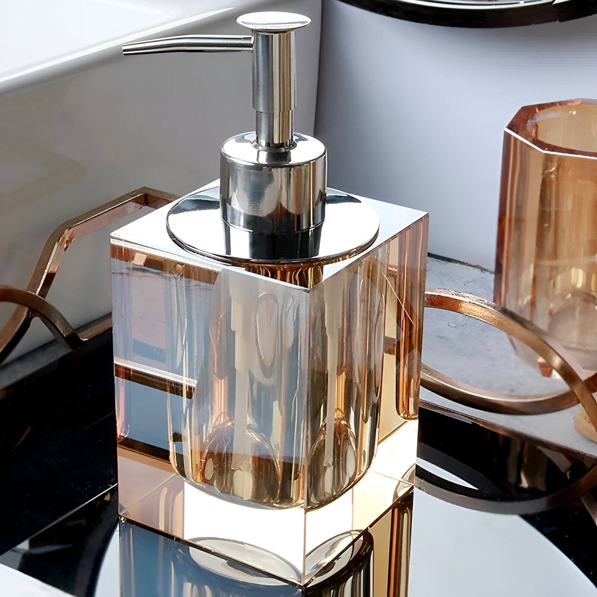 Crystal Glass Bathroom Accessories, Toothbrush Holder