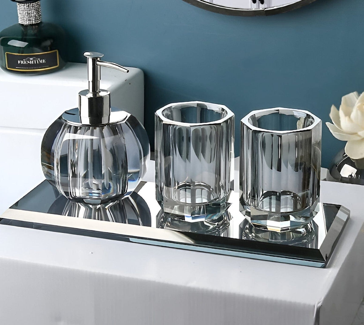 Crystal Glass Bathroom Accessories, Toothbrush Holder – image 5