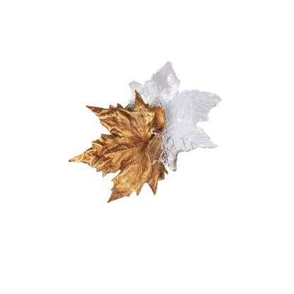 Brass Wall Sconce with Glass Leaves, Indoor Wall Light – image 14
