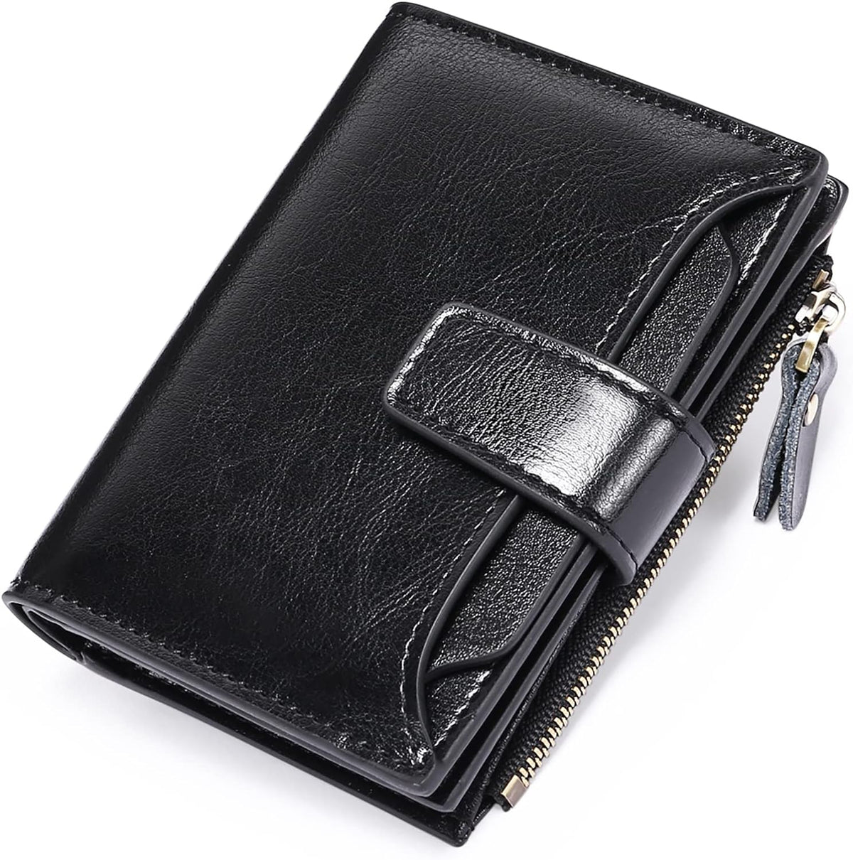 Genuine Leather Wallet with RFID Protection, Compact Card Holder Wallet – image 4