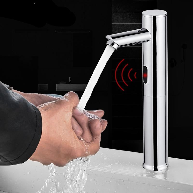 Touchless Bathroom Faucet with Infrared Sensor, Automatic Bathroom Sink Faucet