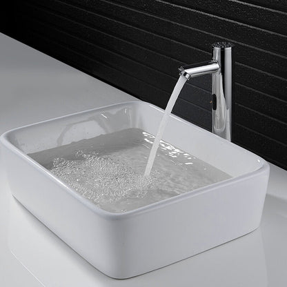 Touchless Bathroom Faucet with Infrared Sensor, Battery Powered Brass Faucet
