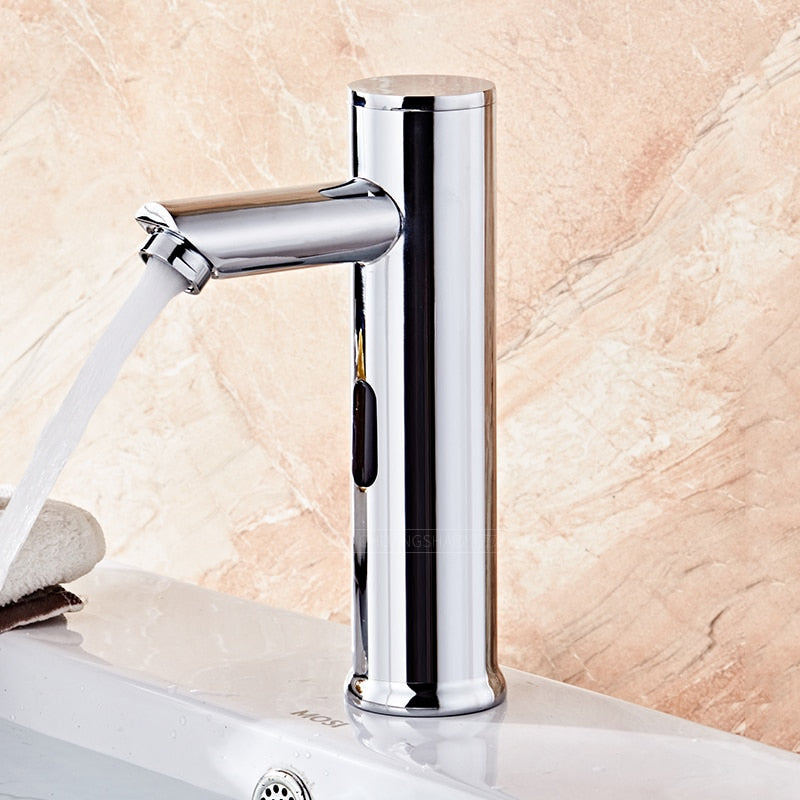 Touchless Bathroom Faucet with Infrared Sensor, Battery Powered Brass Faucet – image 5
