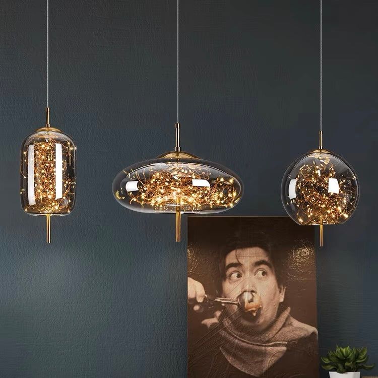 LED Ceiling Lights with Glass Shade, Hanging Lamp for Kitchen and Dining Room – image 15