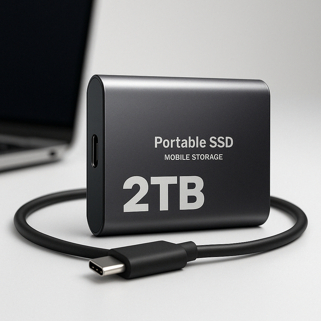 External SSD 2TB, USB C Portable SSD, External Solid State Drive, External Hard Drive for Laptop and Desktop PC