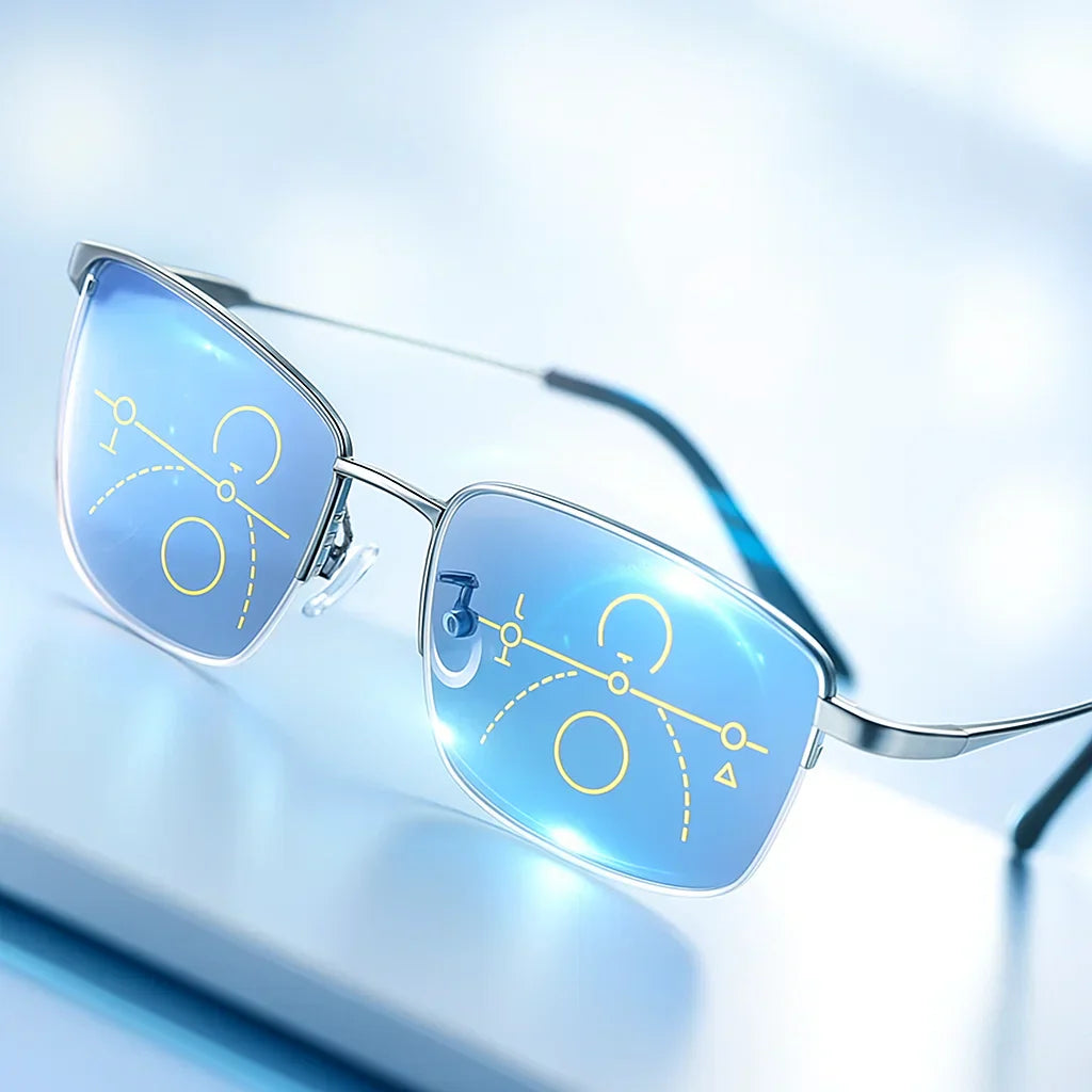 Progressive Reading Glasses for Women and Men, Anti Glare Glasses with Progressive Lenses, Progressive Readers