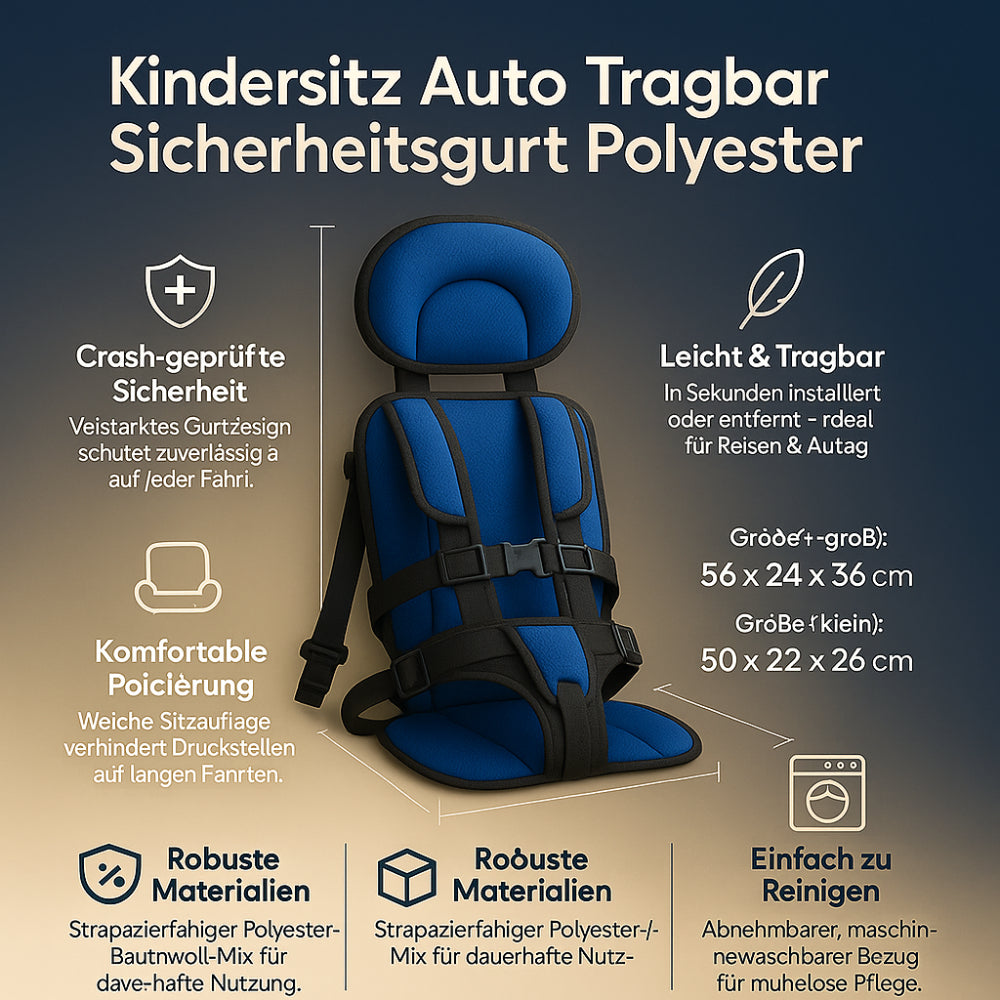 Portable Booster Seat for Car, Travel Booster Seat