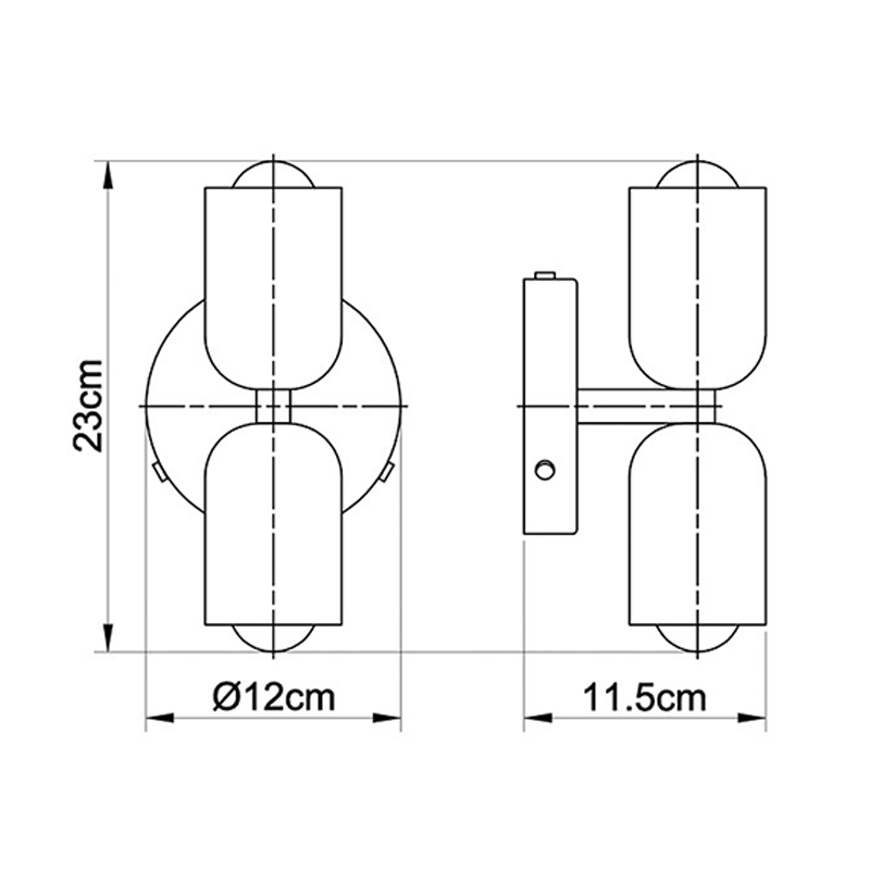 Double Wall Sconce with 2 Adjustable Heads – image 12