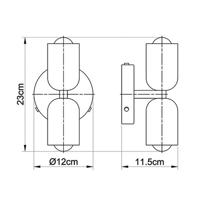 Double Wall Sconce with 2 Adjustable Heads – image 12