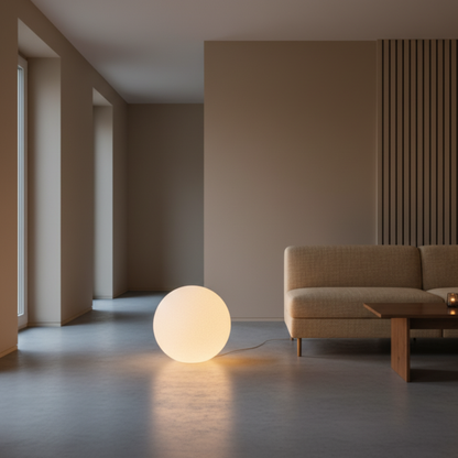 Floor Lamps for Living Room, Modern Standing Lamp with Resin Globe and Marble Base, Moon Floor Lamp for Bedroom