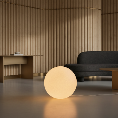 Floor Lamps for Living Room, Modern Standing Lamp with Resin Globe and Marble Base – image 7