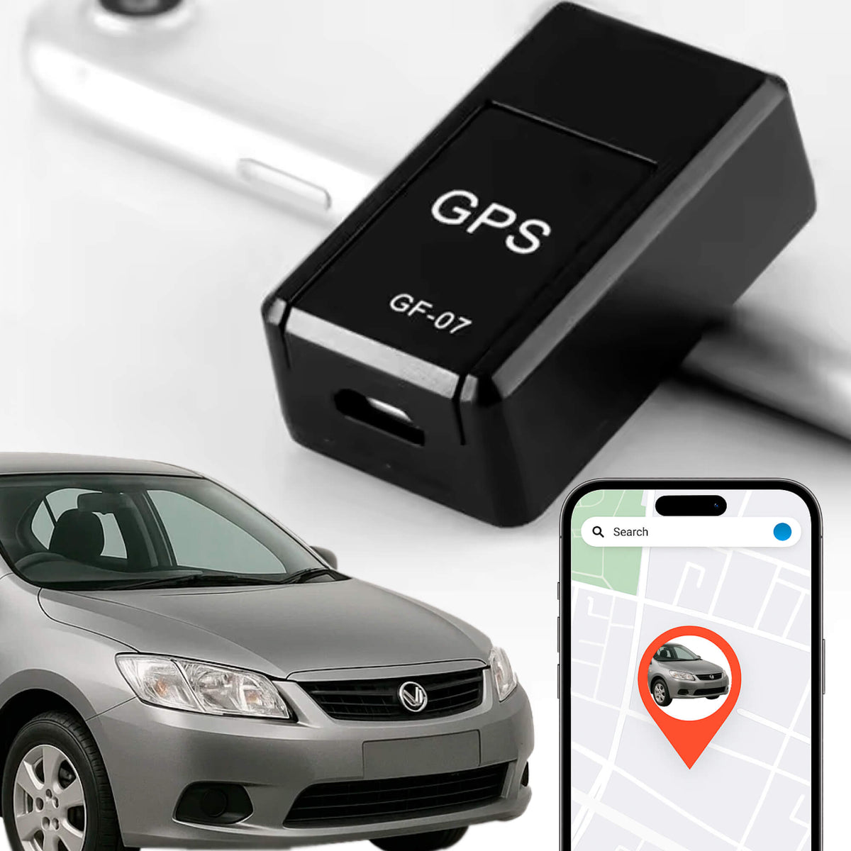 GPS Tracker for Car, Magnetic Vehicle GPS Tracker with SMS Control, Small Car Tracker, Mini Tracking Device for Car