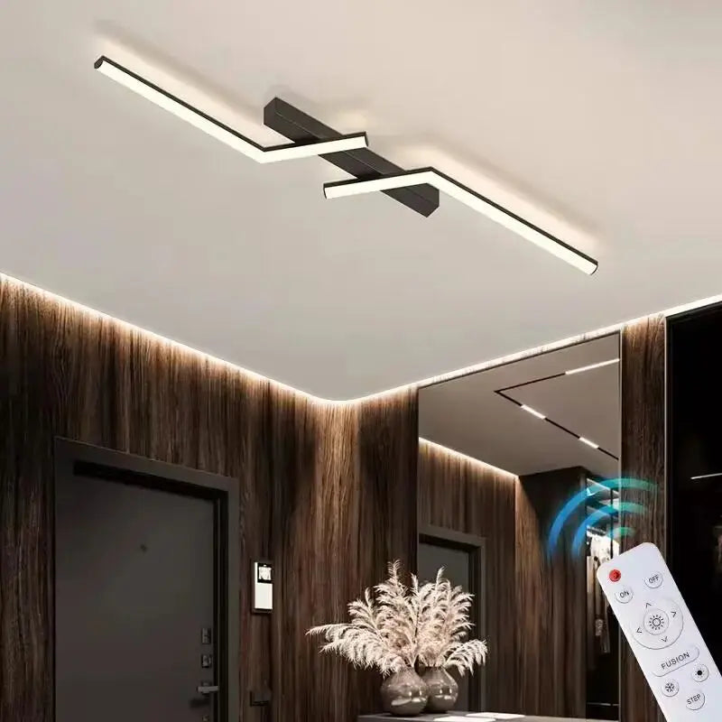 LED Ceiling Lights Modern, Linear Ceiling Lamp for Living Room and Office