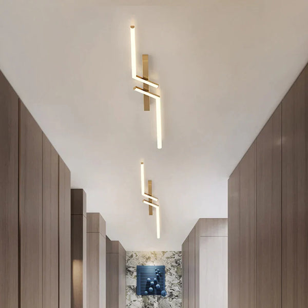 LED Ceiling Lights Modern, Linear Ceiling Lamp for Living Room and Office, Remote Control Ceiling Light
