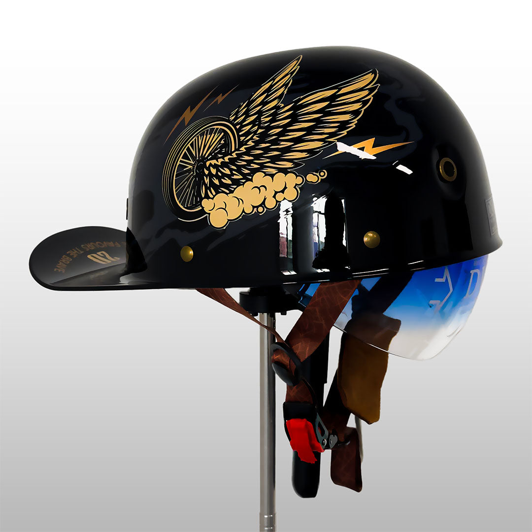 DOT Approved Motorcycle Helmet, Open Face Biker Helmet with ECE Certification, Baseball Cap Helmet, Motorcycle Gear