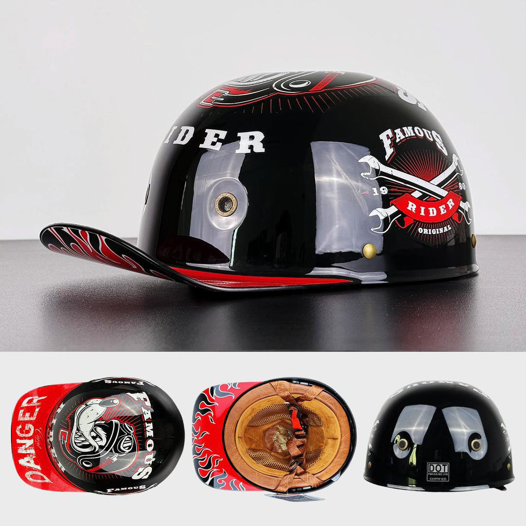DOT Approved Motorcycle Helmet, Open Face Biker Helmet with ECE Certification – image 8