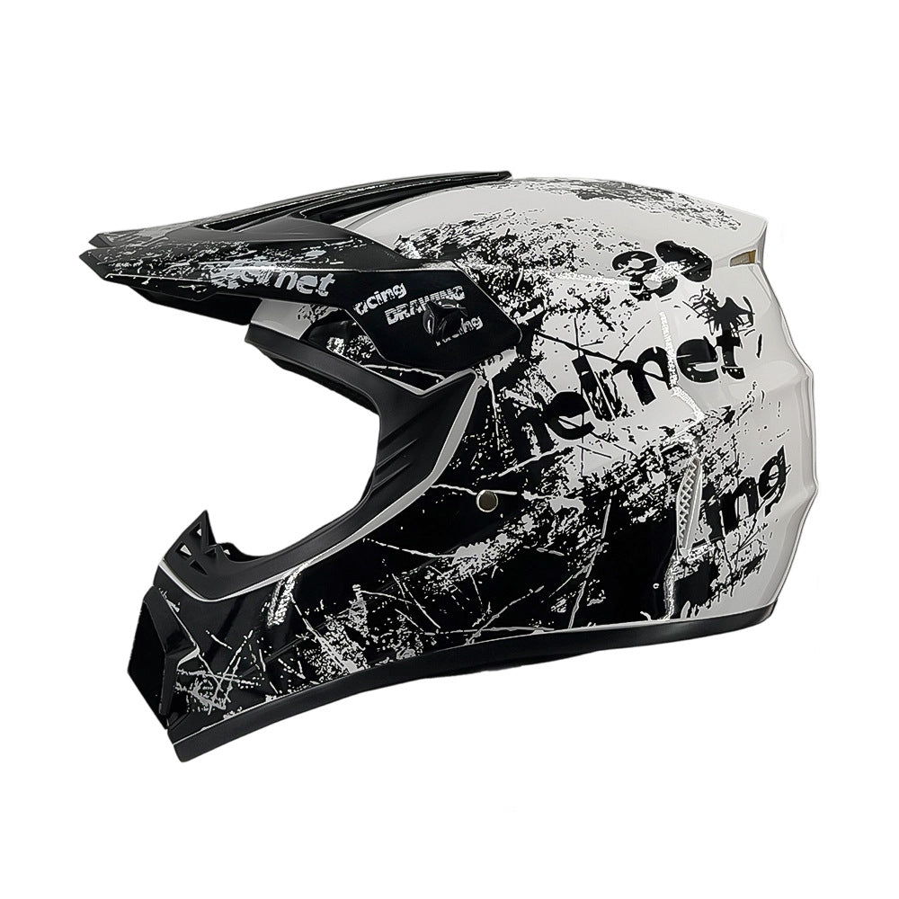 Dirt Bike Helmet, Off Road Motocross Helmet with Reinforced Chin Guard, Full Face Motorcycle Helmet with Visor