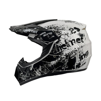 Dirt Bike Helmet, Off Road Motocross Helmet with Reinforced Chin Guard, Full Face Motorcycle Helmet with Visor