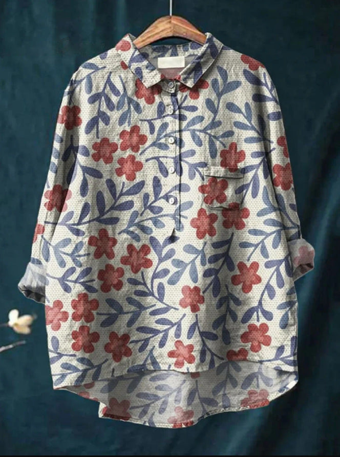 Womens Blouses Floral Print, Floral Blouses for Women in Sizes S to 5XL – image 14