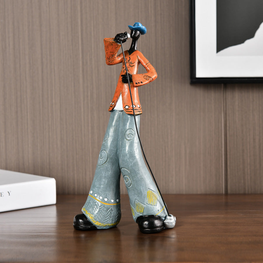 Jazz Band Figurine, Vintage Collectible Figurines, Music Sculpture Statue for Shelf Decor and Desk Decoration
