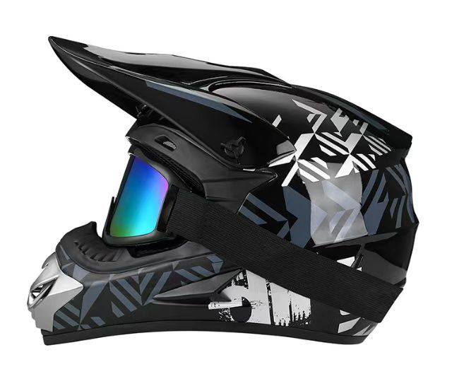 Dirt Bike Helmet, Off Road Motocross Helmet with Reinforced Chin Guard – image 16