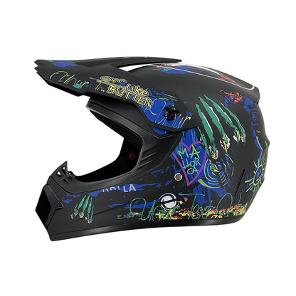 Dirt Bike Helmet, Full Face Motorcycle Helmet with Visor, Motocross Helmet with Reinforced Chin Guard for Off Road_50