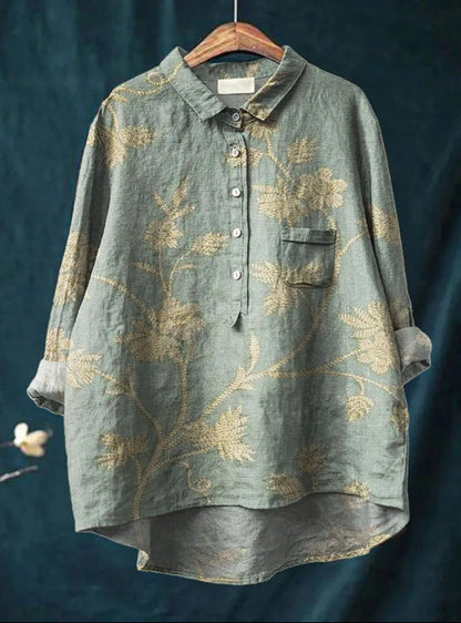 Womens Blouses Floral Print, Button Up Blouse for Work – image 19