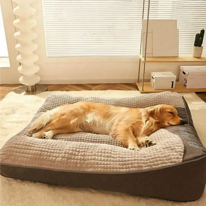 Large Dog Bed, Dog Bed with Bolster and Removable Washable Cover