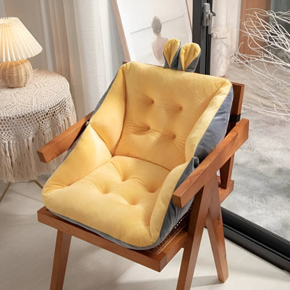 Office Chair Cushion with Backrest, Quilted Velvet Seat Cushion – image 4