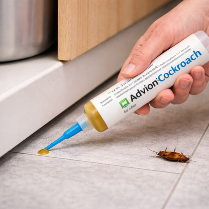 Cockroach Gel Bait, Roach Killer Gel Syringe with Precision Applicator Nozzle, Indoor Roach Bait for Cockroach Control